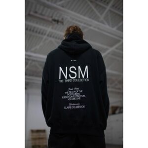 386$USD KIRA NSM LOOK BOOK HOODED SWEATSHIRT Black LARGE L Thick Warm Streetwear